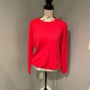 Charter Club 2ply cashmere sweater, gorgeous poppy red